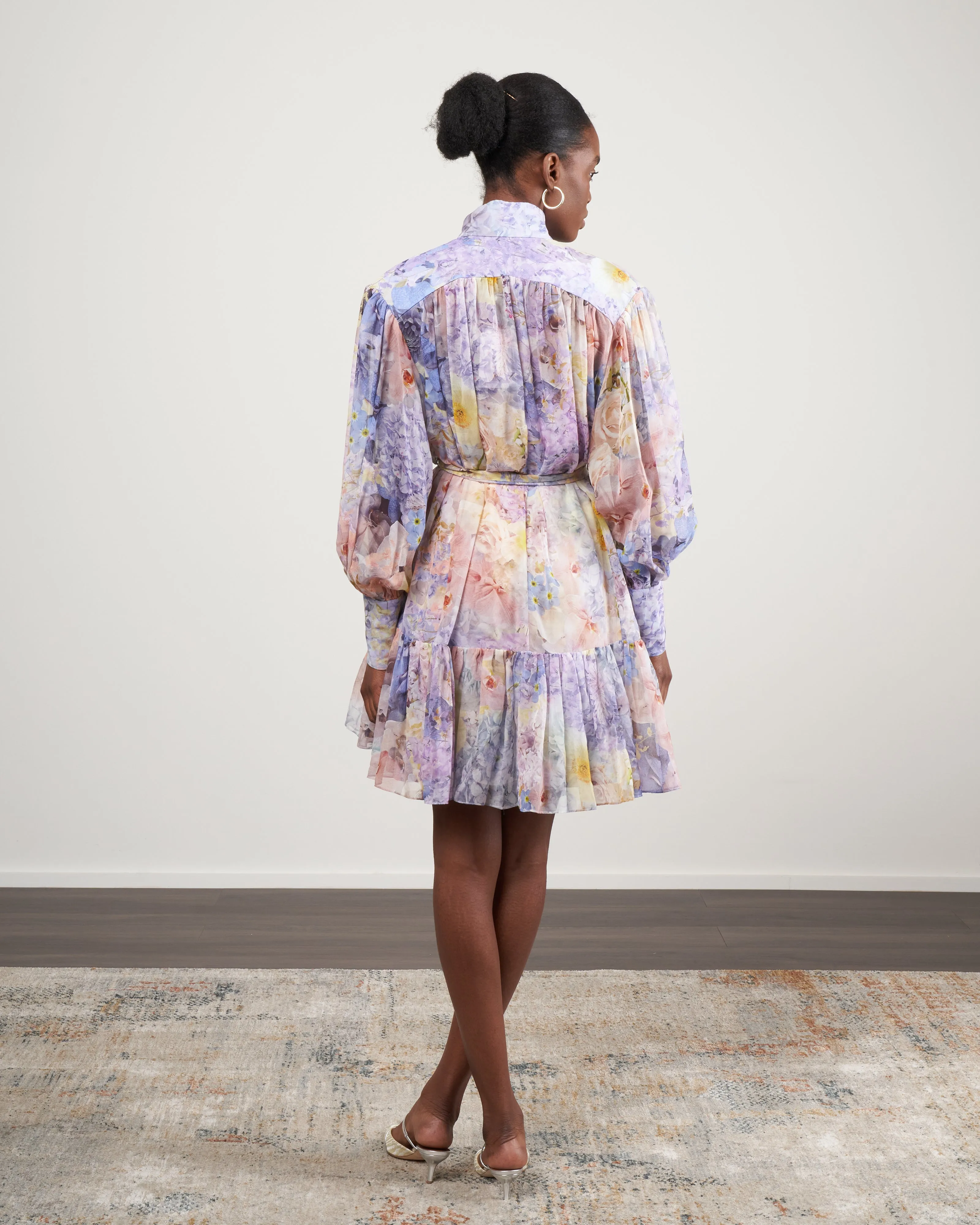 rhythmic lantern mini dress - citrus garden