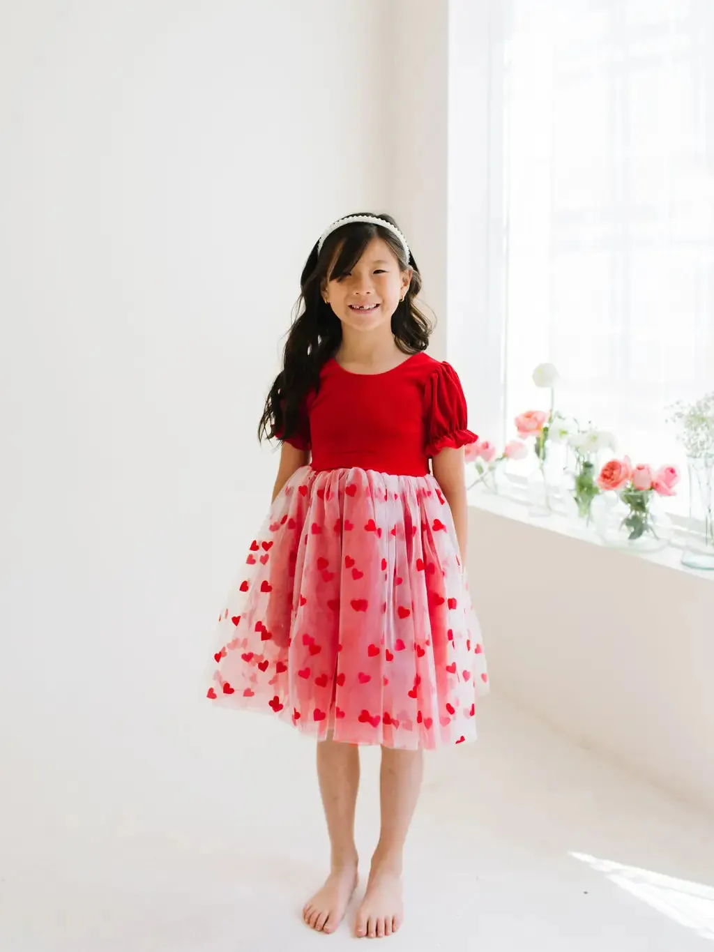 Rose Dress - Heart Print