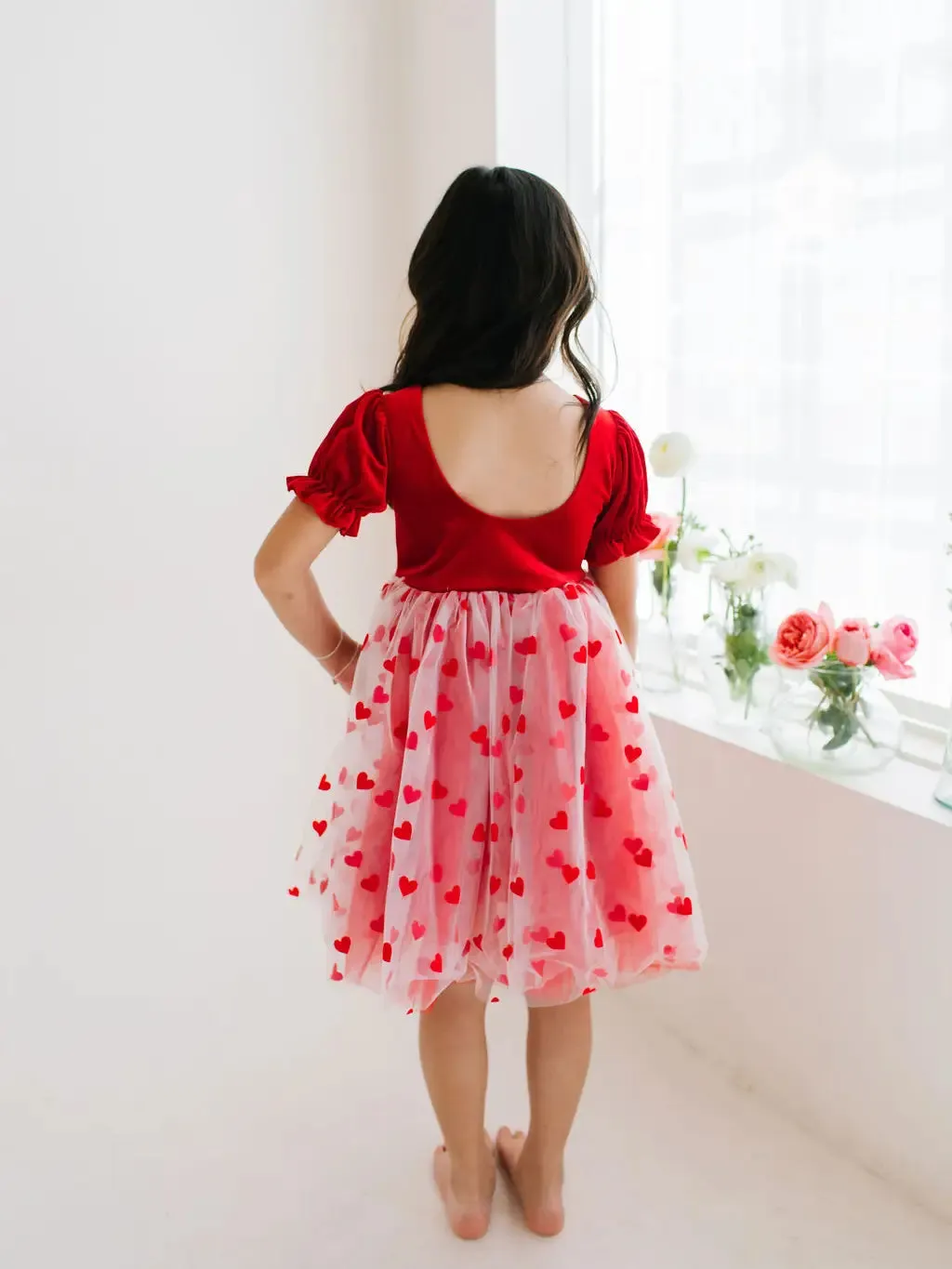 Rose Dress - Heart Print