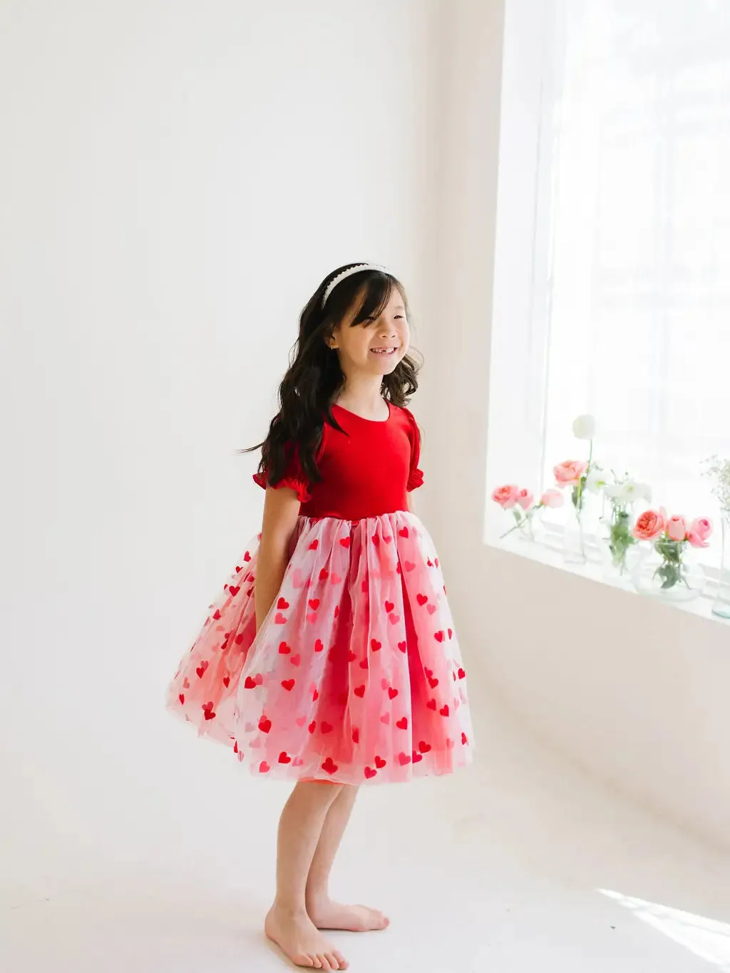 Rose Dress - Heart Print