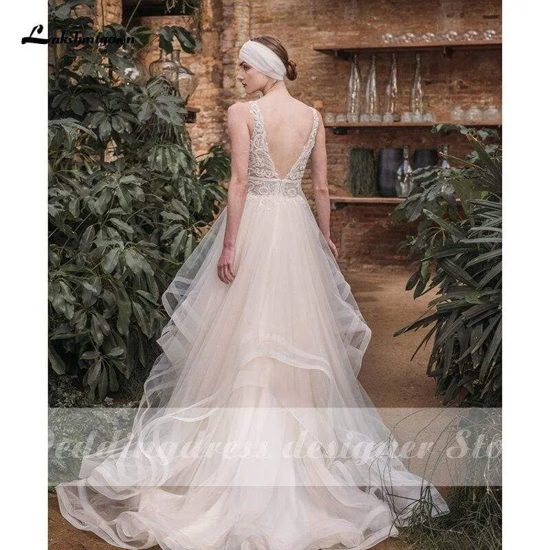 Roycebridal Lace Wedding Dresses Lakshmigown New V Neck