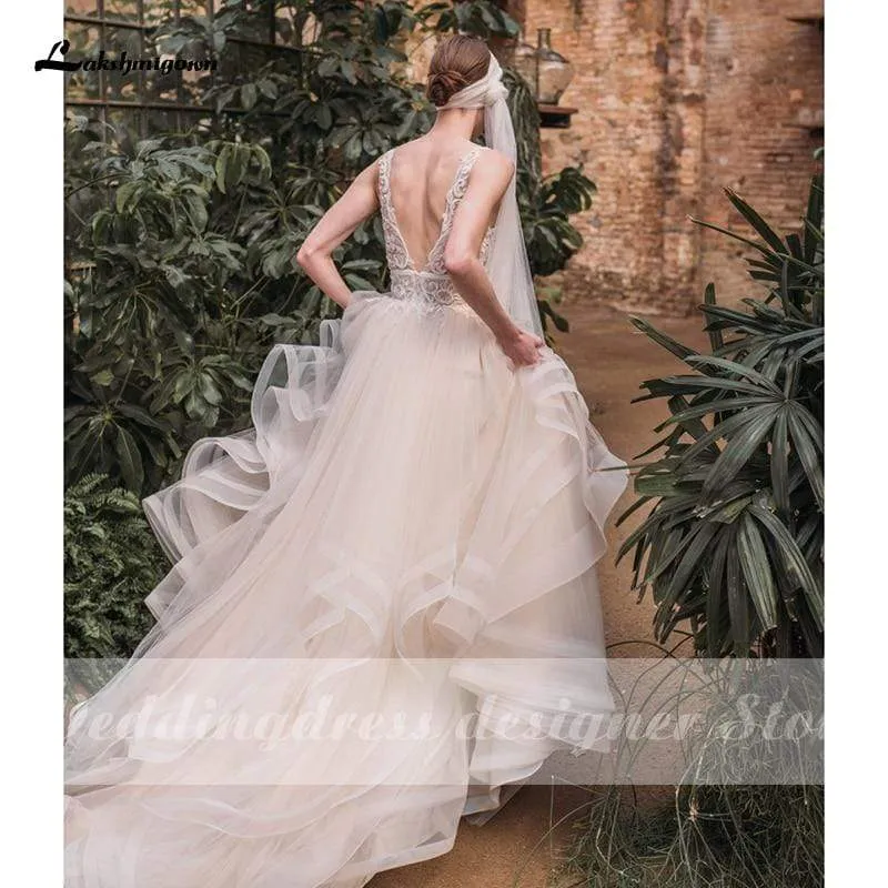Roycebridal Lace Wedding Dresses Lakshmigown New V Neck