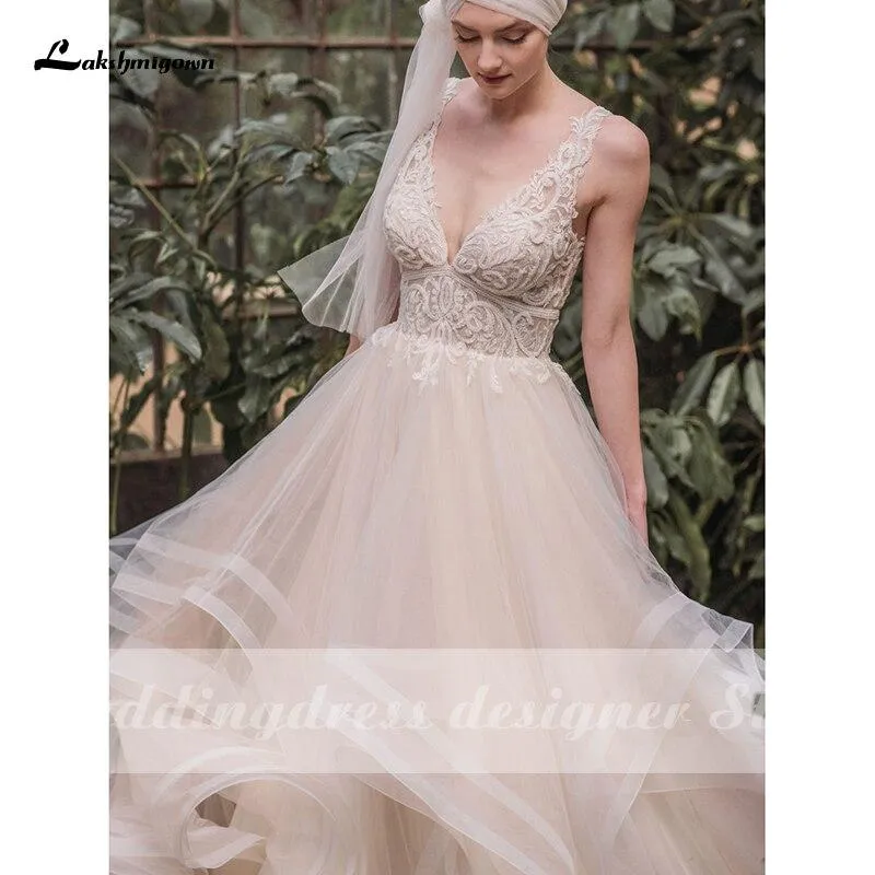 Roycebridal Lace Wedding Dresses Lakshmigown New V Neck
