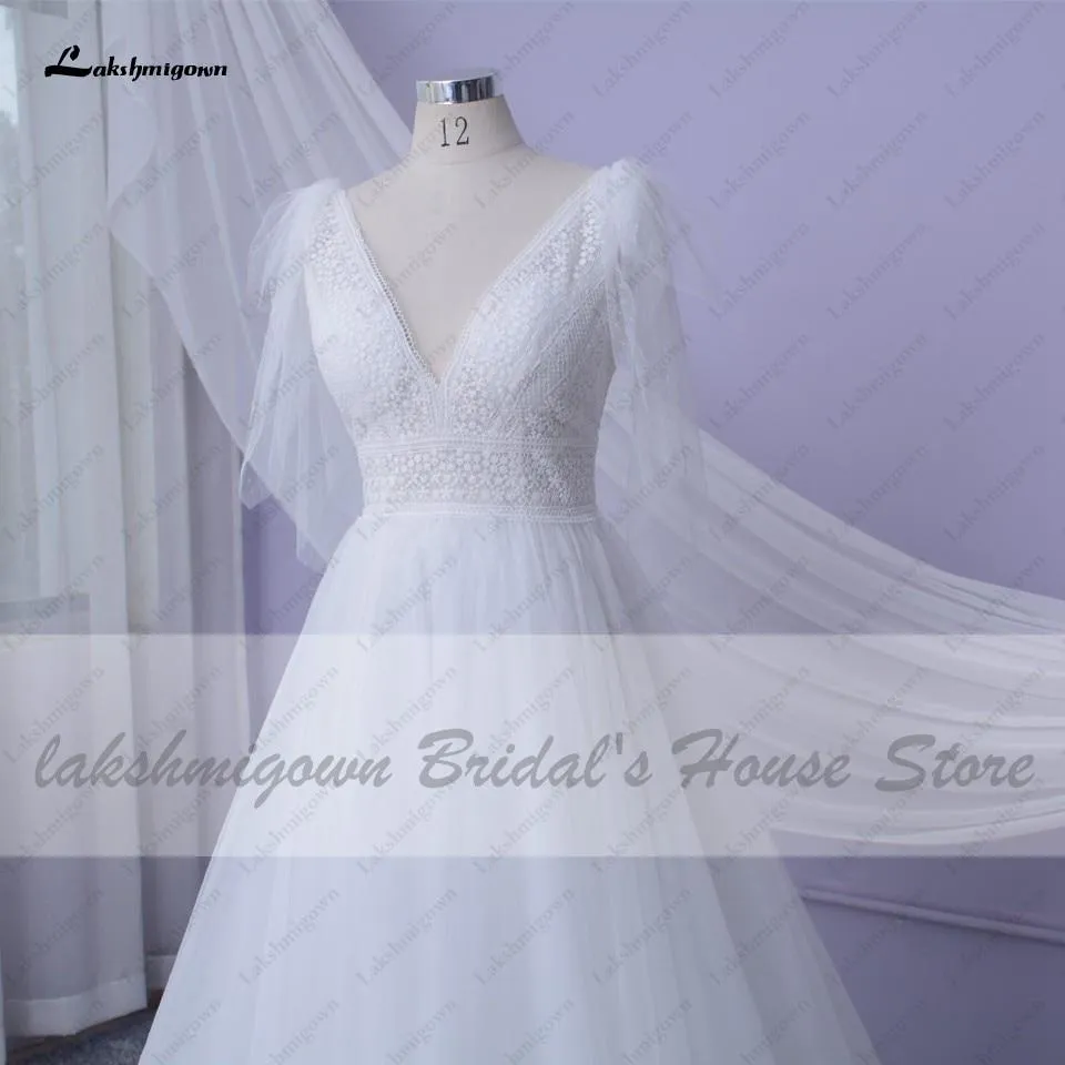 Roycebridal Sexy Wedding Dress A Line Bridal Dresses V-neck