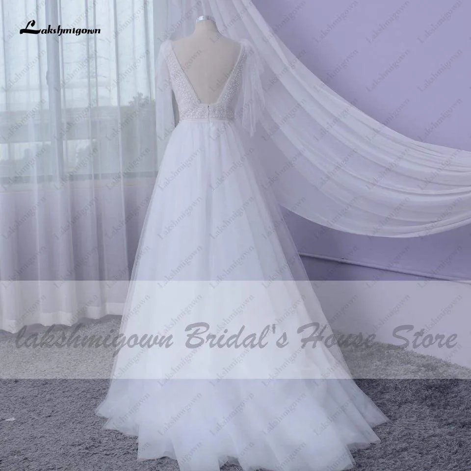 Roycebridal Sexy Wedding Dress A Line Bridal Dresses V-neck