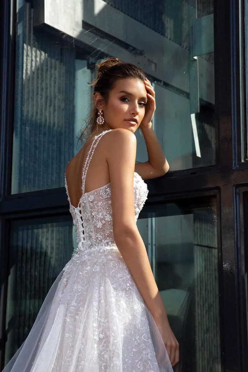 Roycebridal Vintage Mermaid Wedding Dress Sexy Sweetheart Lace Appliques 2 in 1 Bridal Dress Detachable Skirt Wedding Gowns