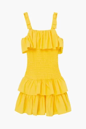Ruffled Smocked  Dropwaist Dress