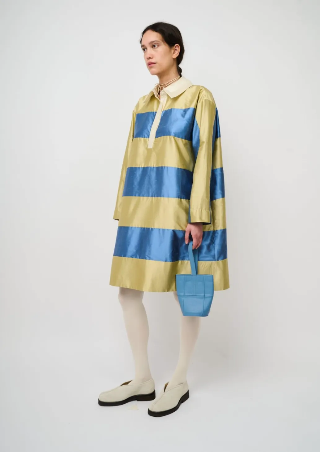 Rugby Dress, Celery/Rivera/Ecru