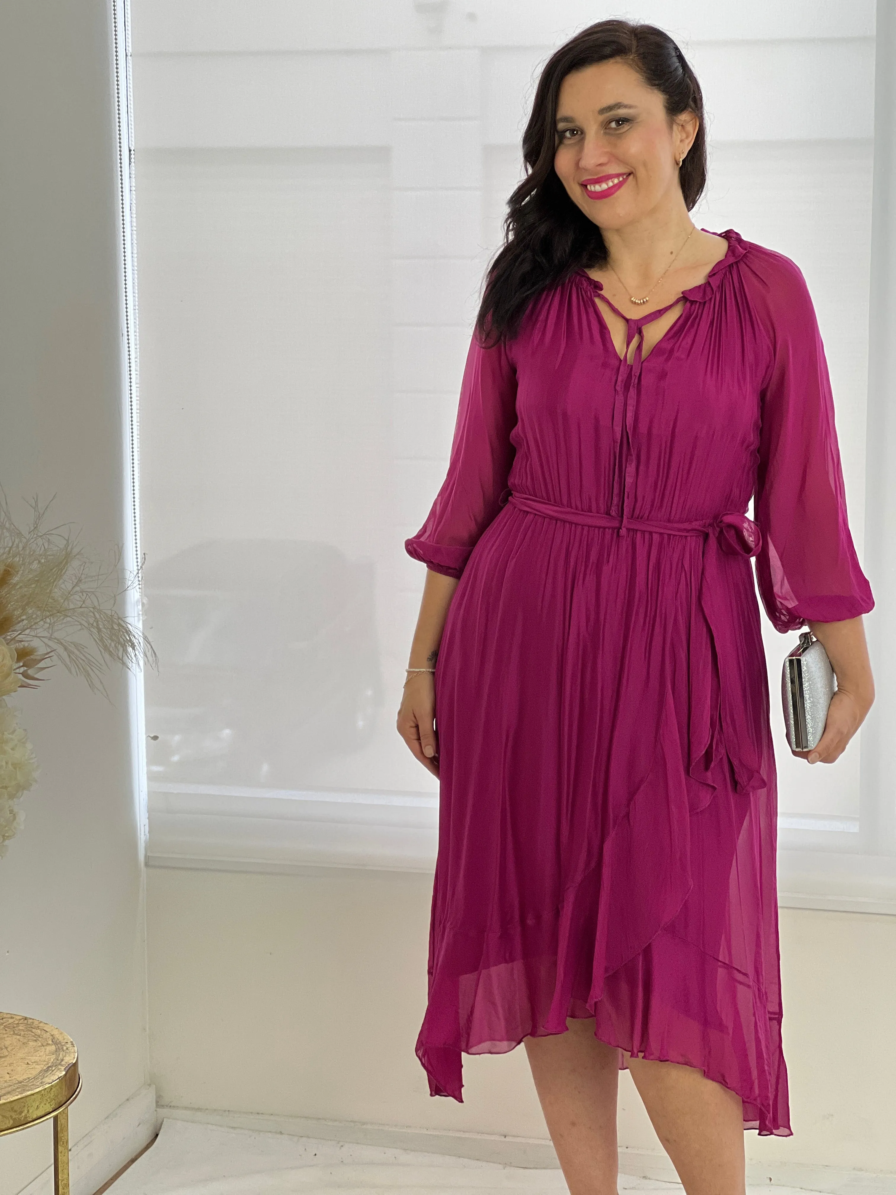 Ryan Orchid Silk Dress