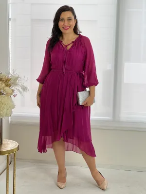 Ryan Orchid Silk Dress