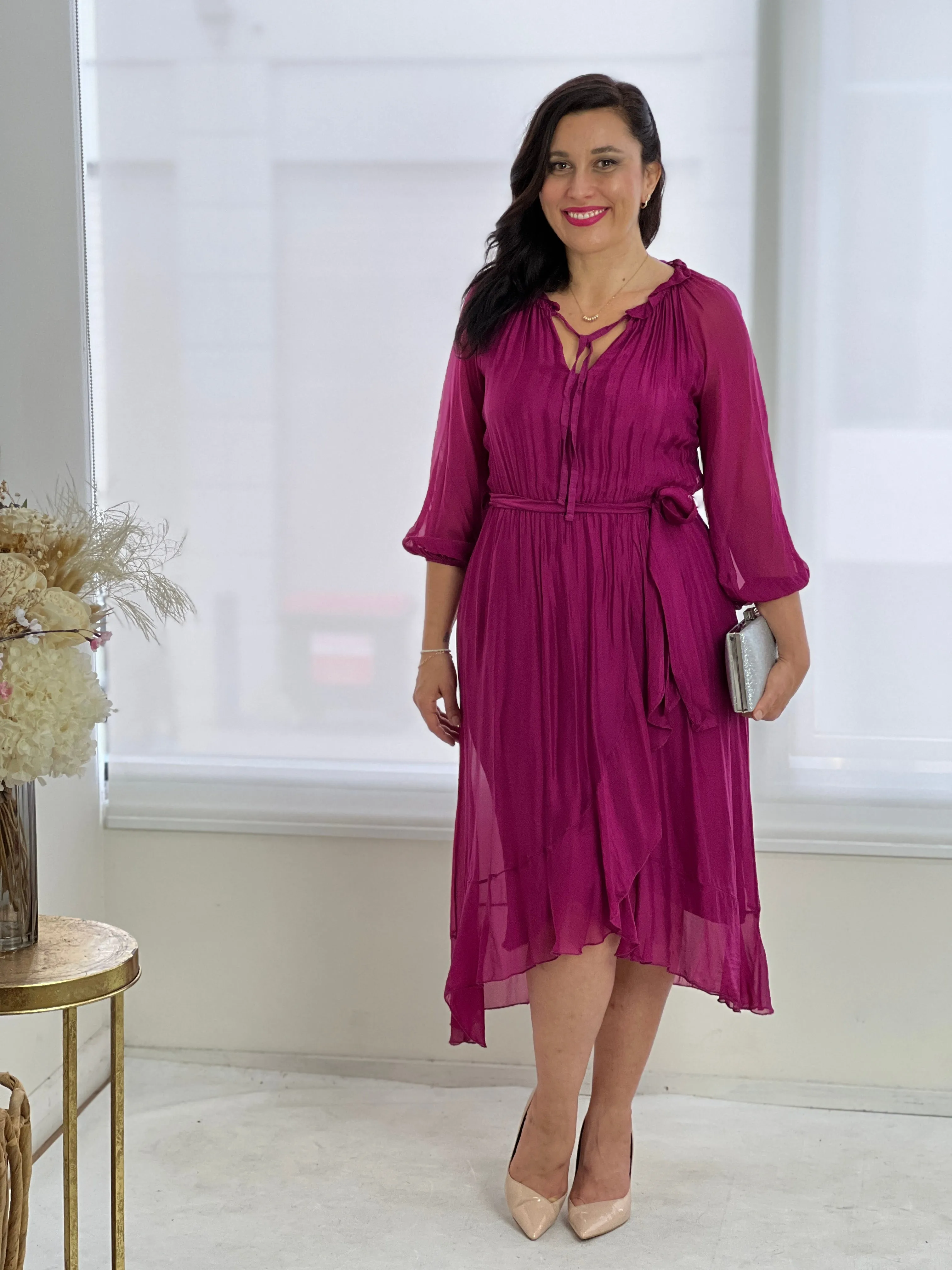 Ryan Orchid Silk Dress