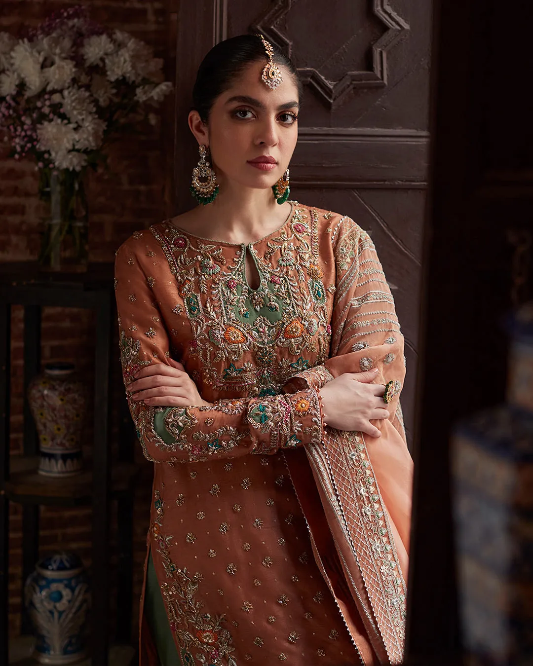 Salwar Kameez and Dupatta Dress in Raw Silk Fabric