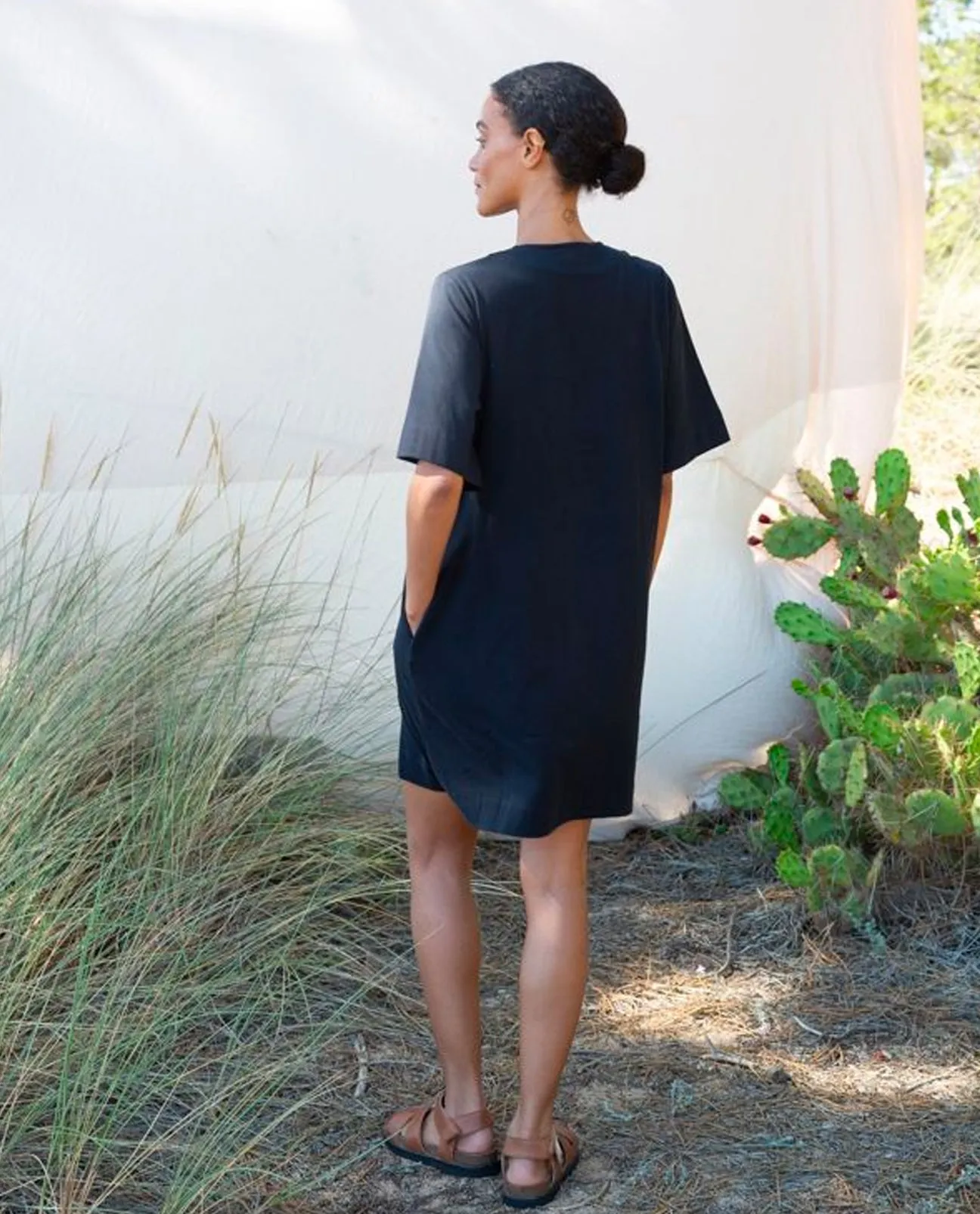 Sammy Organic Cotton Dress In Black