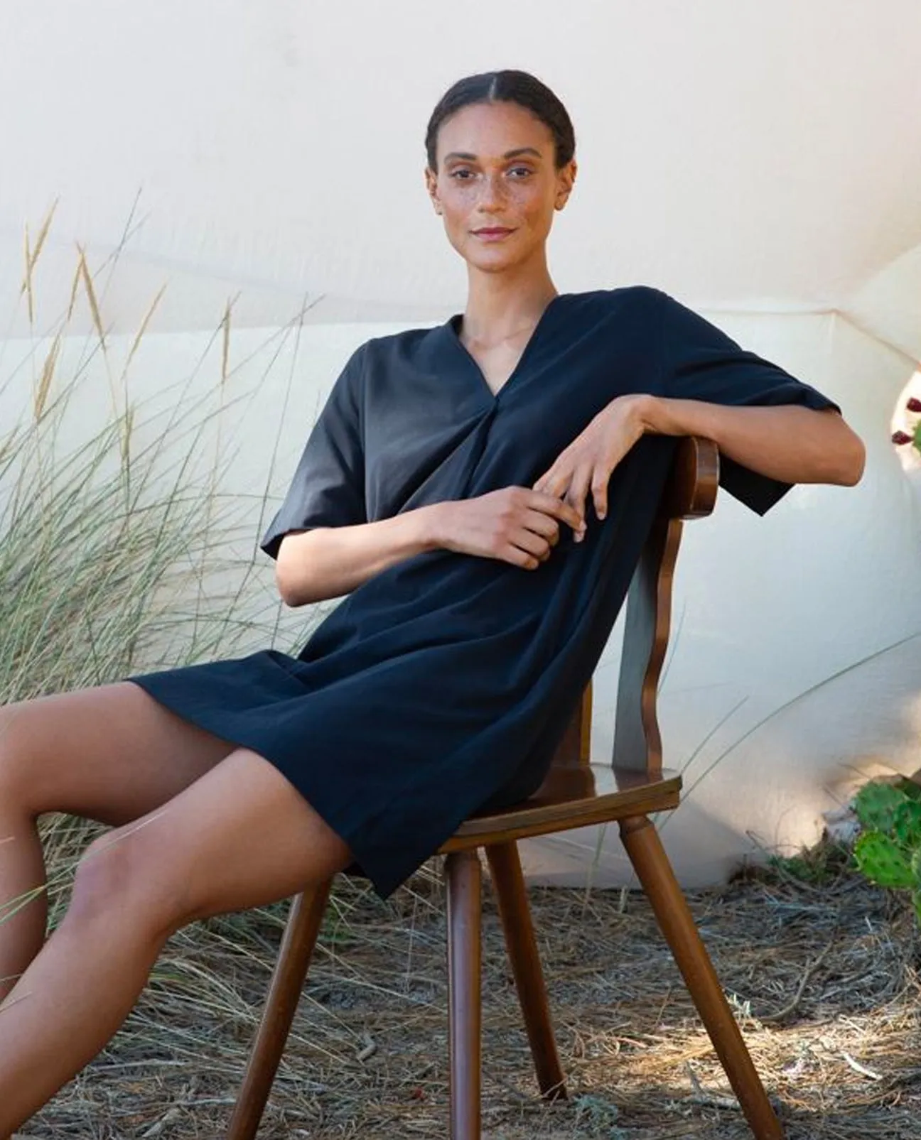 Sammy Organic Cotton Dress In Black