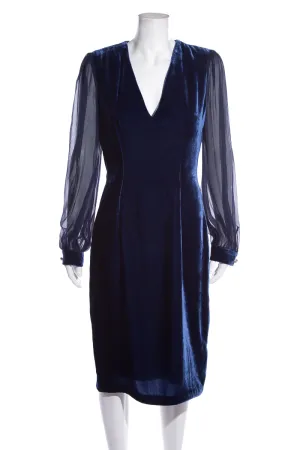 Sanchin & Babi Velvet Navy Dress SZ 8 NWT