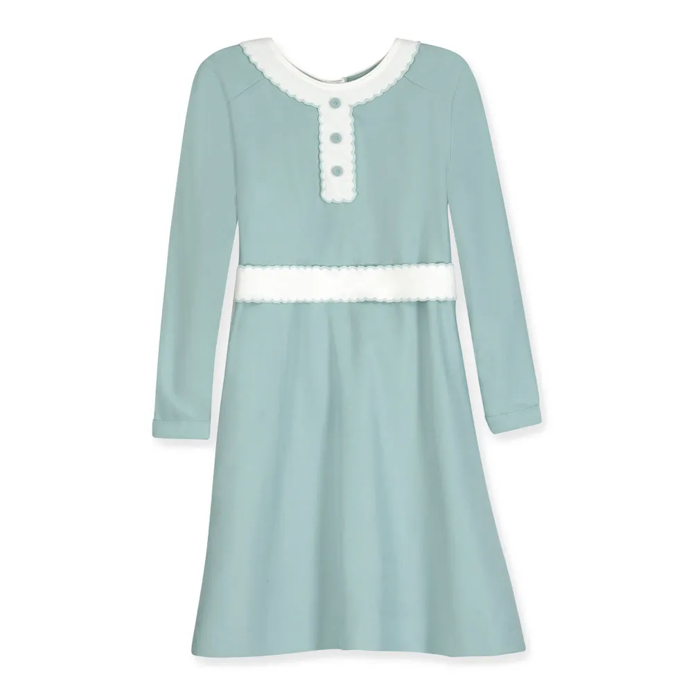 Scalloped Piper Dress -- Wasabi