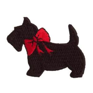 Sew On Motifs Lace Jeans Dresses Applique Patches 4.5cm -Scotty Dog