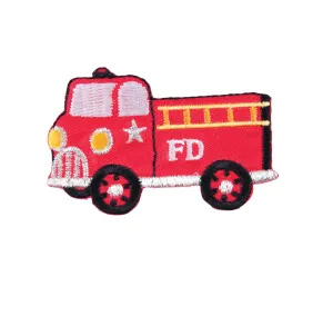 Sew On Motifs Lace Jeans Dresses Garments Appliques Patches 3.2 cm -Fire Truck