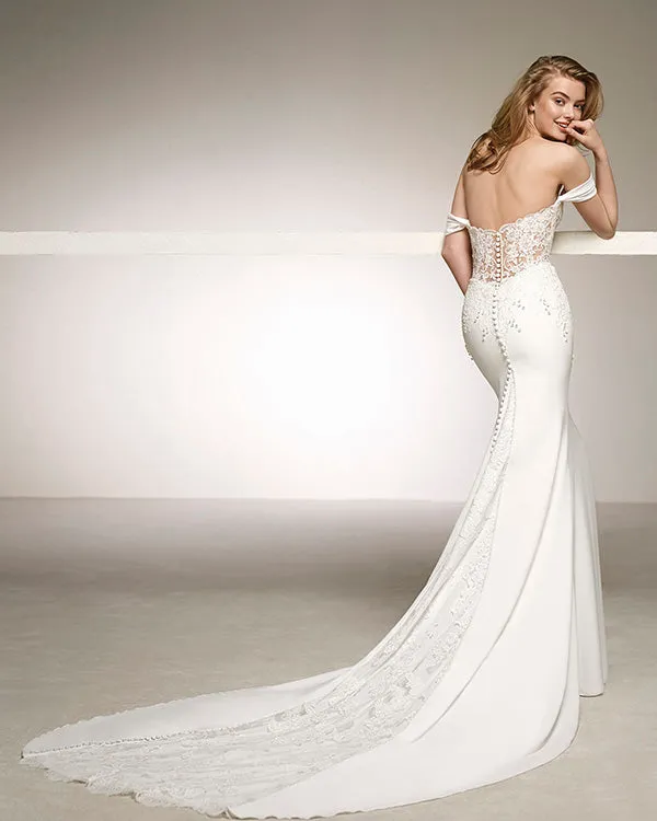 Sexy Mermaid Lace Wedding Dresses Cap Sleeve Sheer Lace Wedding Gowns 2018 New Style