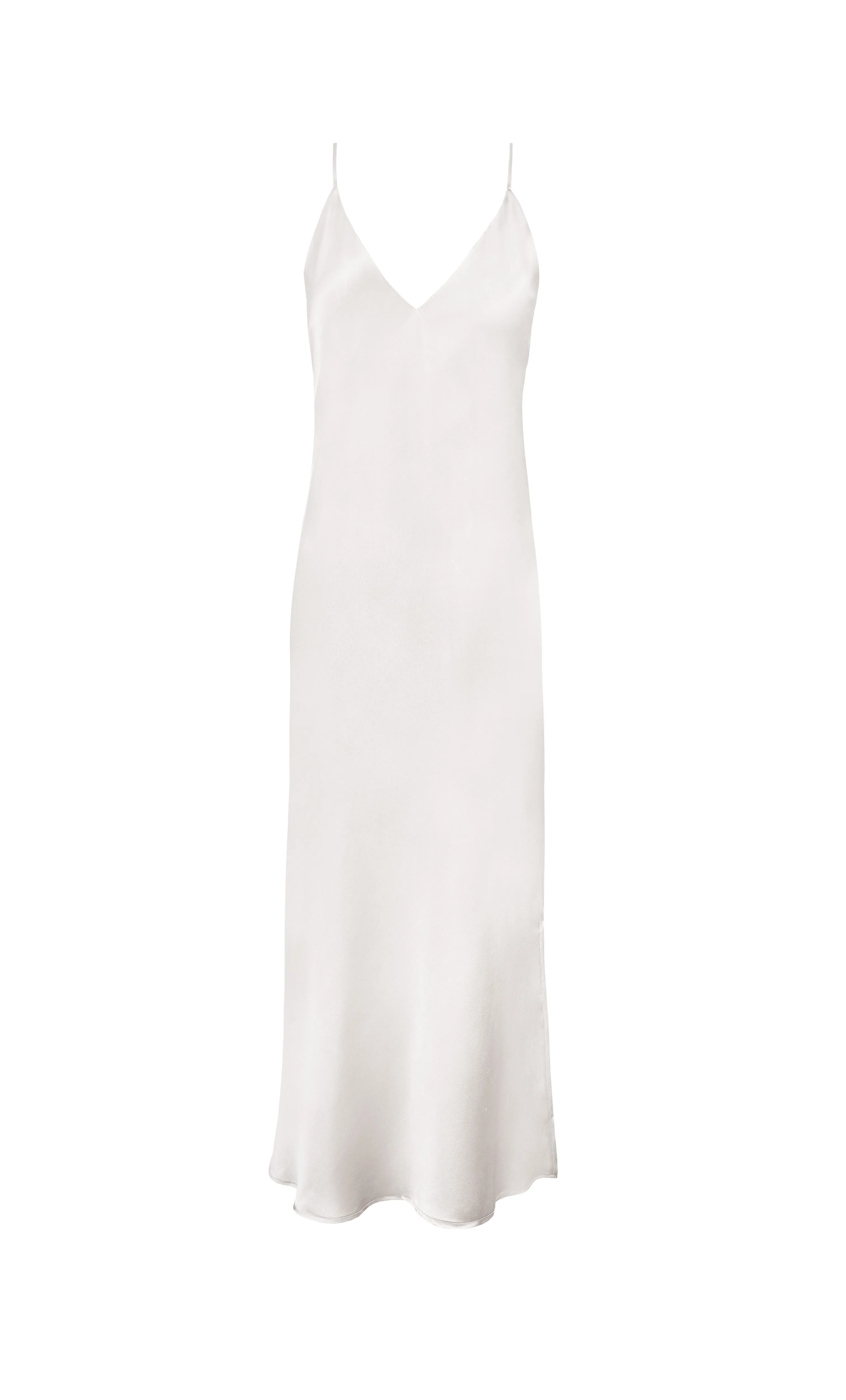 Silk Bias Maxi Dress - Cloud