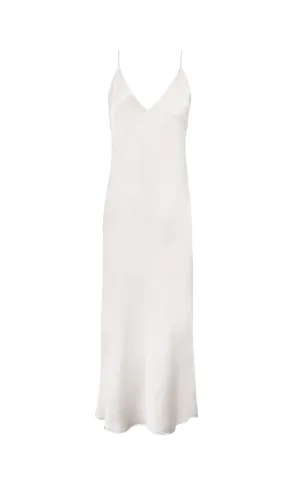 Silk Bias Maxi Dress - Cloud