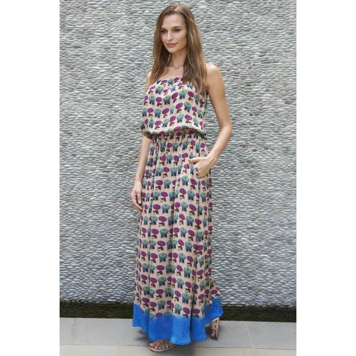 Silk Positano Maxi Dress
