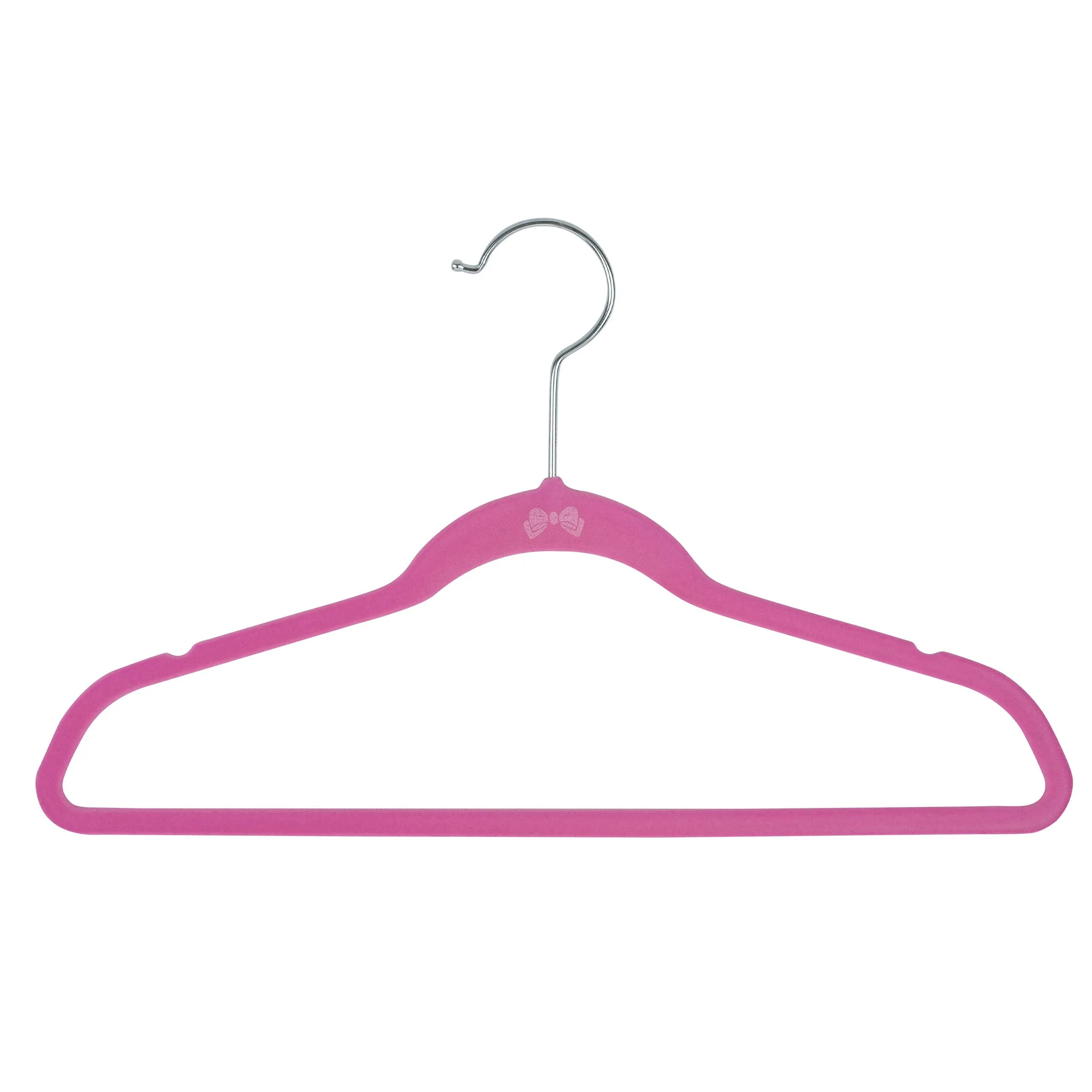 Simplify 100 Pack Kids Velvet Hangers | Slim | Non-Slip Design | Space