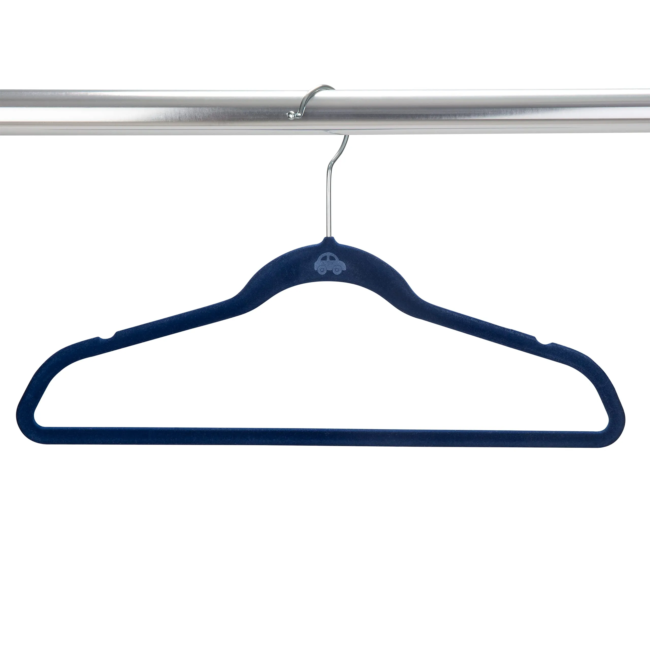 Simplify 100 Pack Kids Velvet Hangers | Slim | Non-Slip Design | Space
