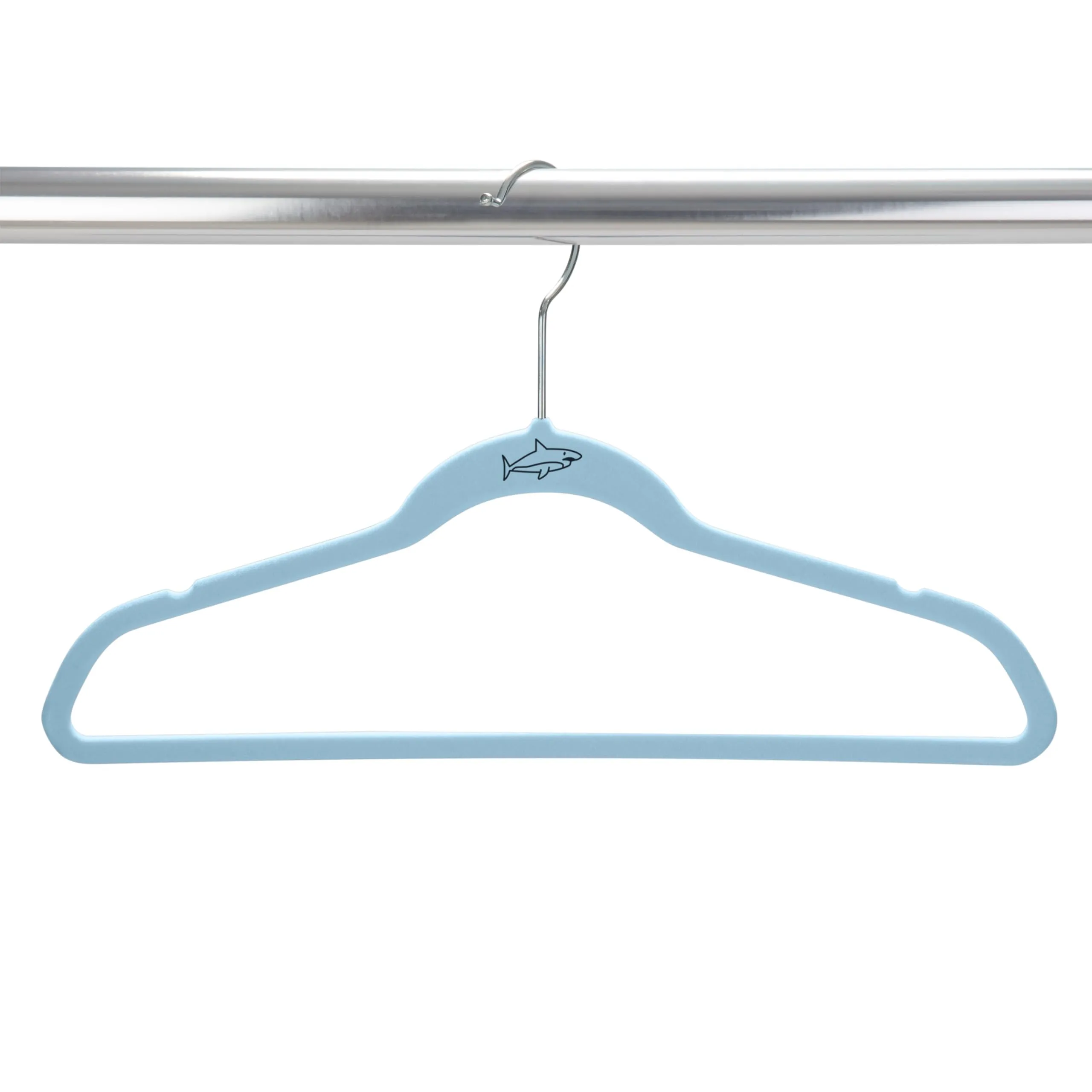 Simplify 100 Pack Kids Velvet Hangers | Slim | Non-Slip Design | Space