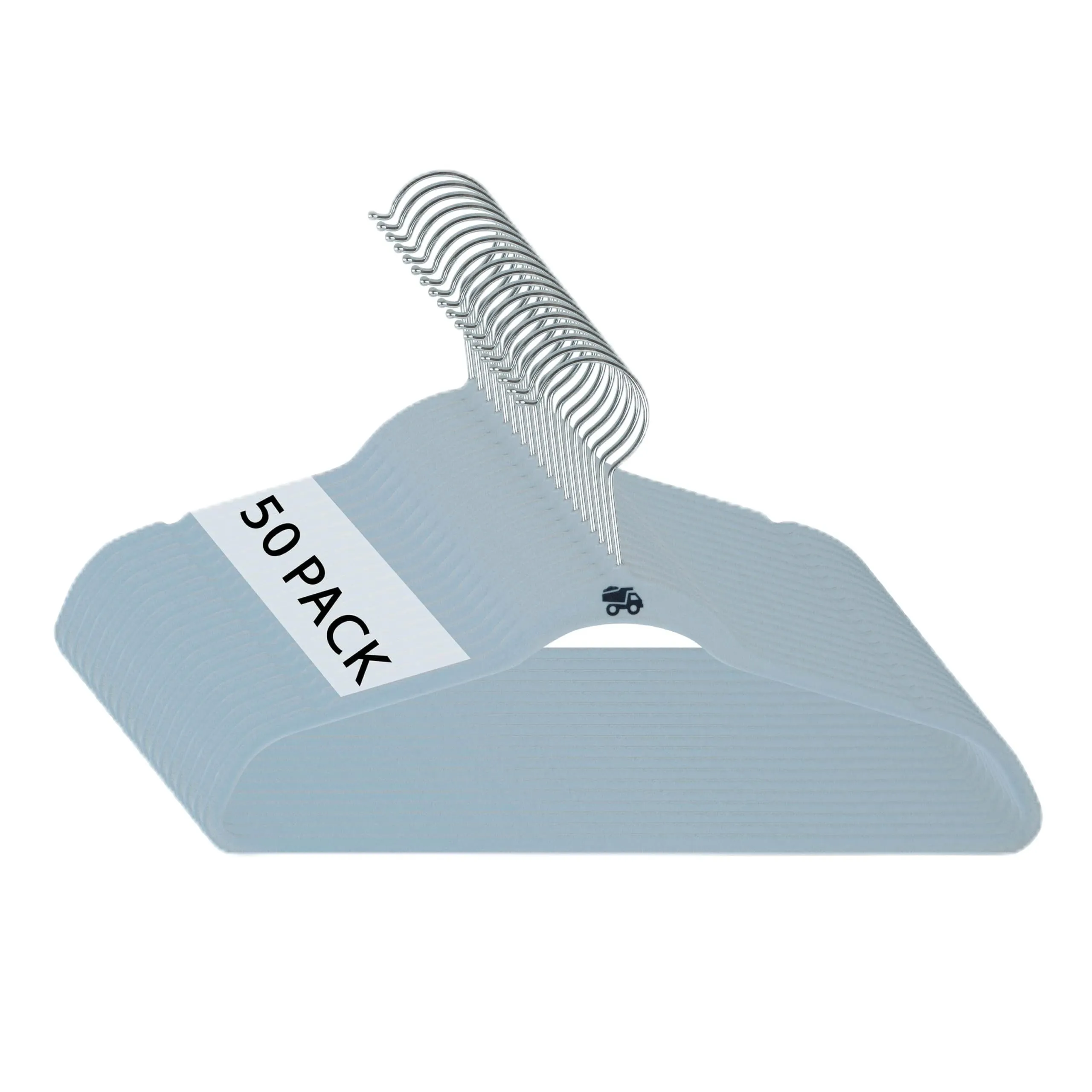 Simplify 100 Pack Kids Velvet Hangers | Slim | Non-Slip Design | Space