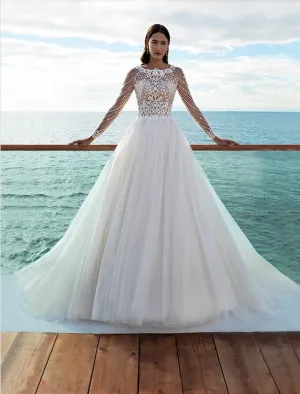 Size 14 Cosmobella 8036 Ivory/Natural Gown