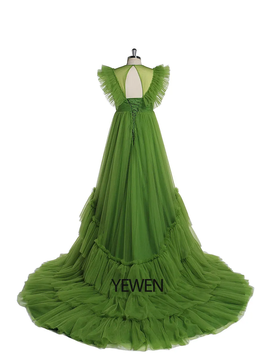 Sleeveless Maxi Maternity Dress Pleated Backless Ball Gown Party Dress