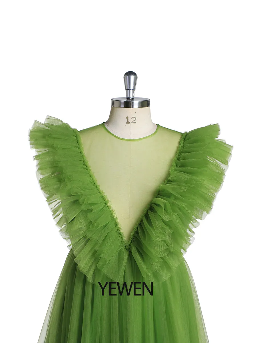 Sleeveless Maxi Maternity Dress Pleated Backless Ball Gown Party Dress