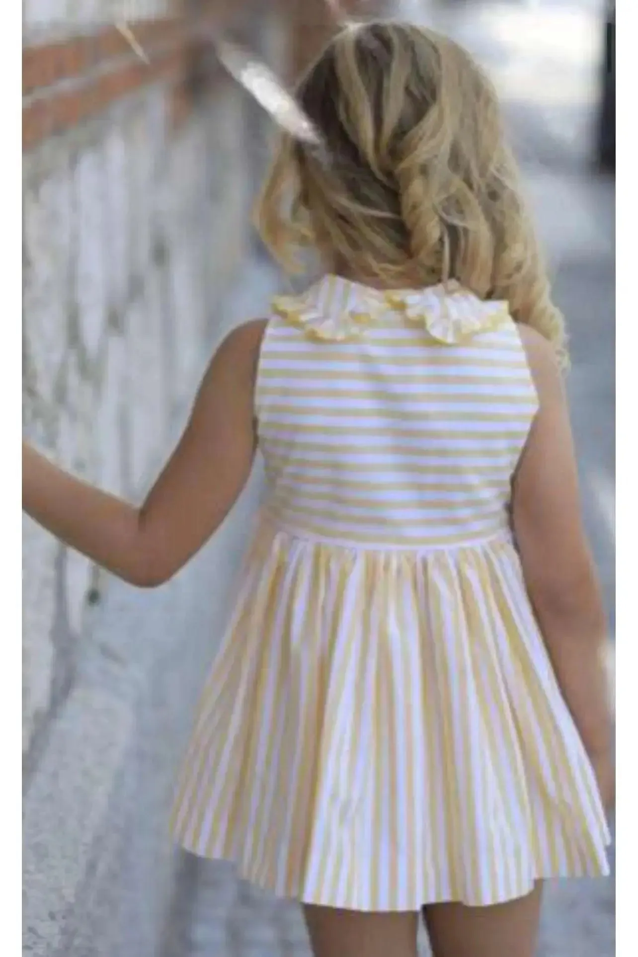 SS23 La Peppa Yellow Stripe Summer Dress