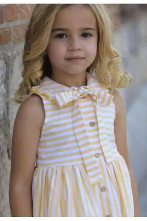 SS23 La Peppa Yellow Stripe Summer Dress