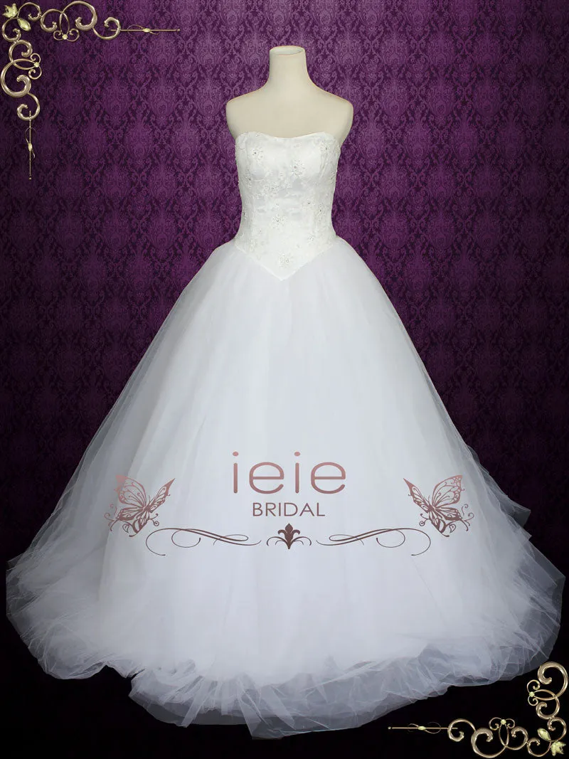 Strapless Tulle Ball Gown Princess Wedding Dress SONIA