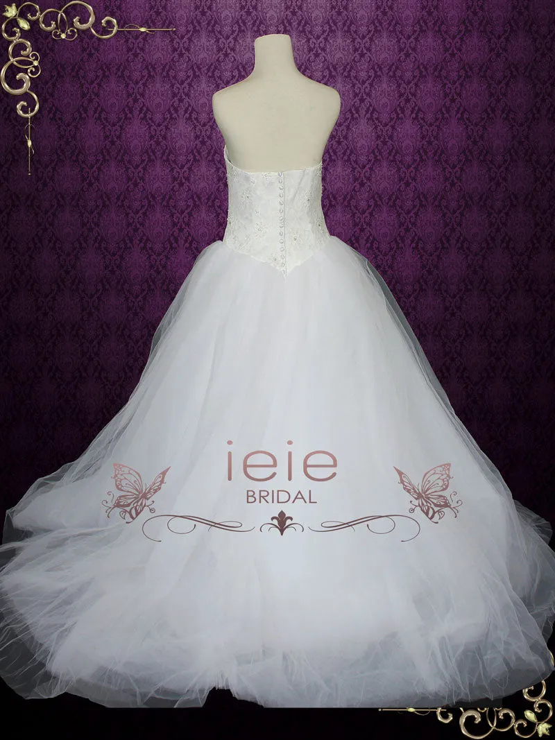 Strapless Tulle Ball Gown Princess Wedding Dress SONIA