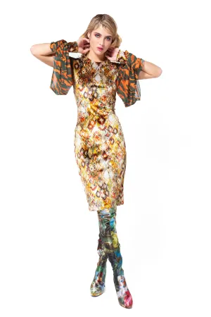 Stretch Velvet Crew Dress