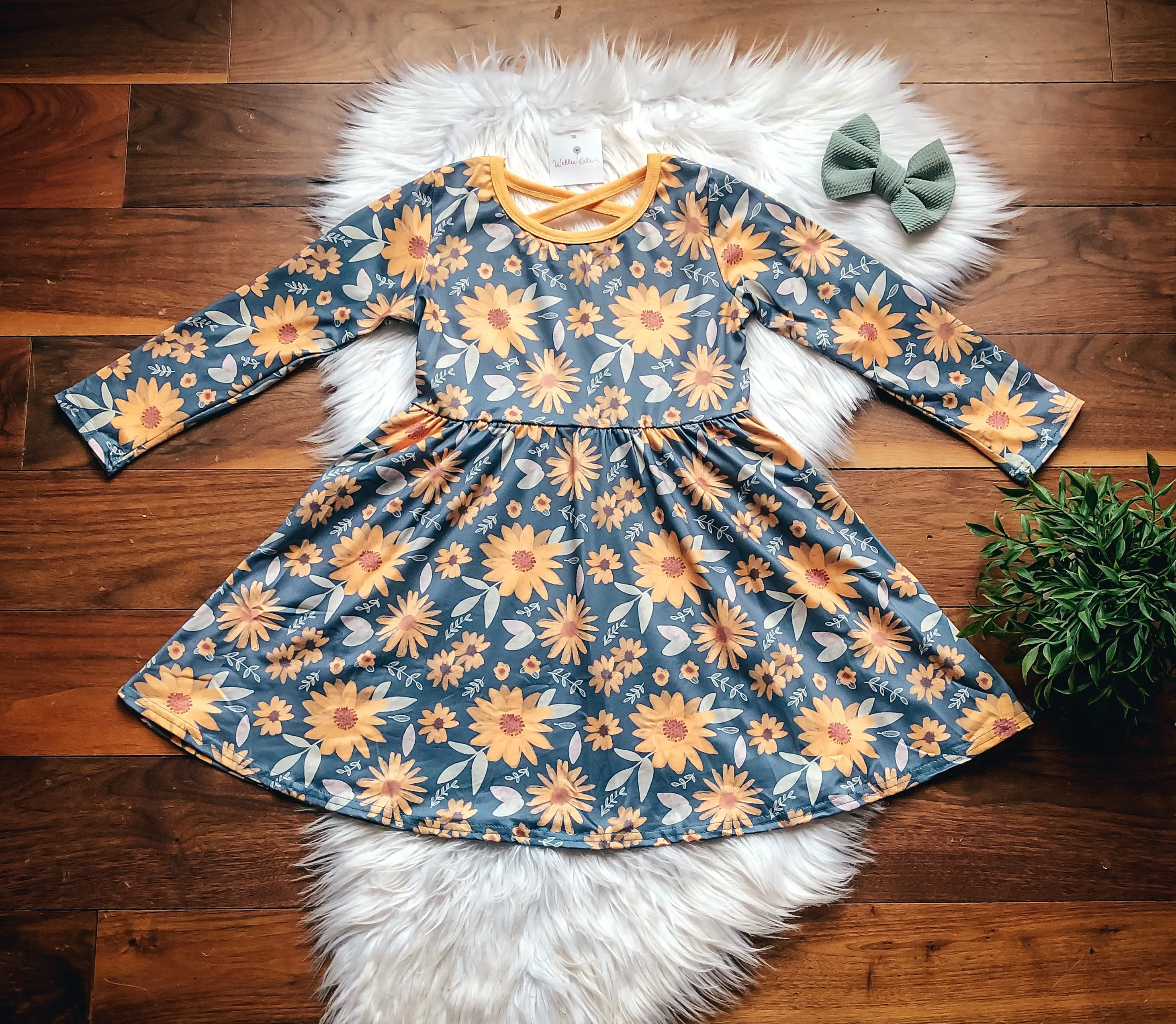Sunflower Fields Twirl Dress
