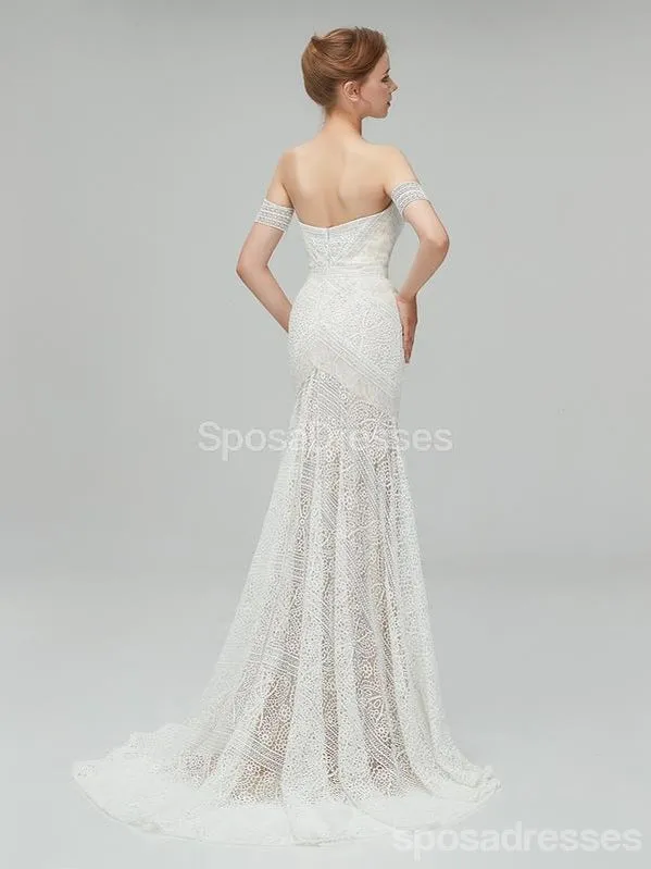 Sweetheart Lace Mermaid Wedding Dresses Online, Cheap Lace Bridal Dresses, WD460