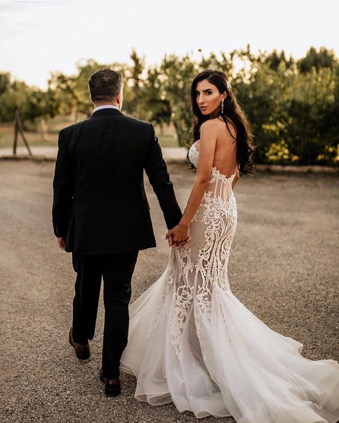 Sweetheart Lace Mermiad Backless Long Cheap Wedding Dresses, WDS0049