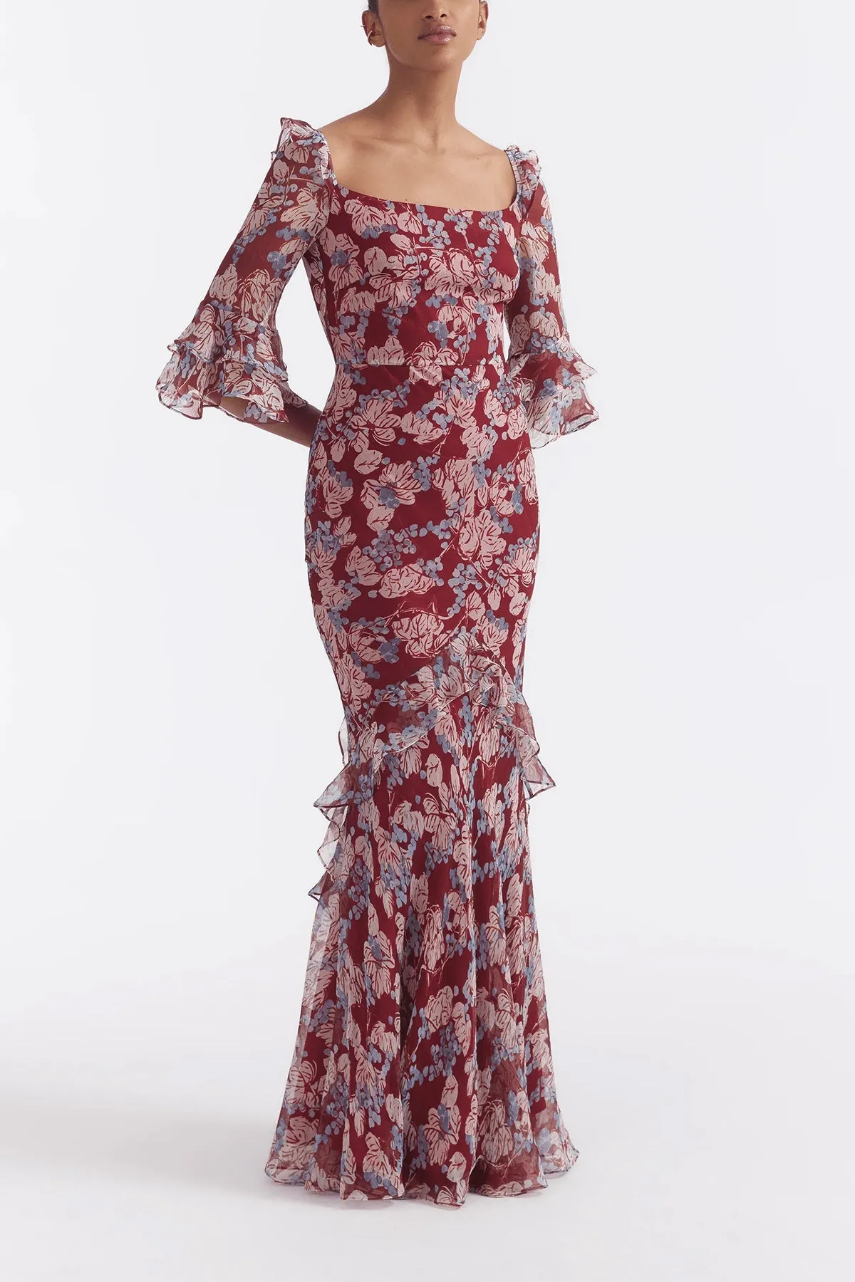 Tamara D Dress in Mulberry Cerise