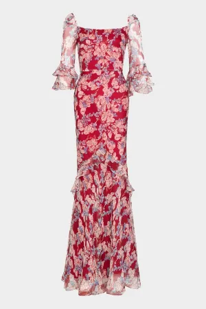 Tamara D Dress in Mulberry Cerise