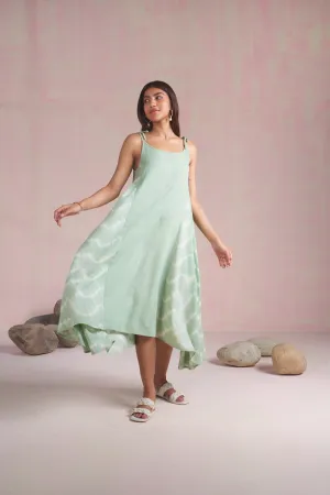 The Wavy tie dye handspun handwoven organic cotton maxi dress