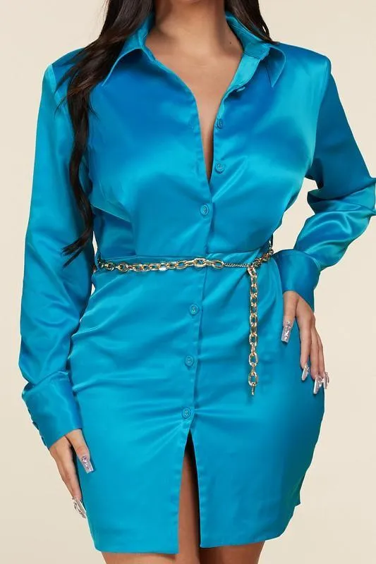 TURQUOISE SKIRT DRESS