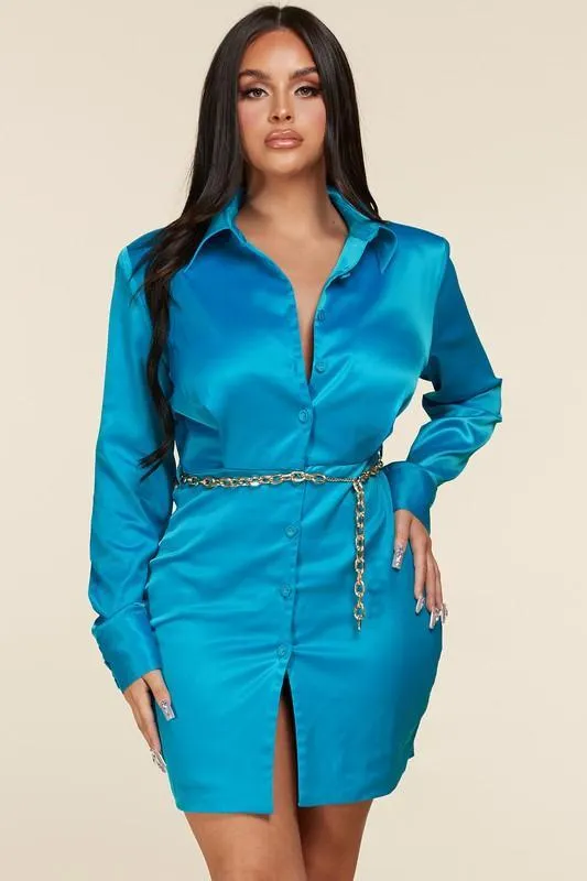 TURQUOISE SKIRT DRESS