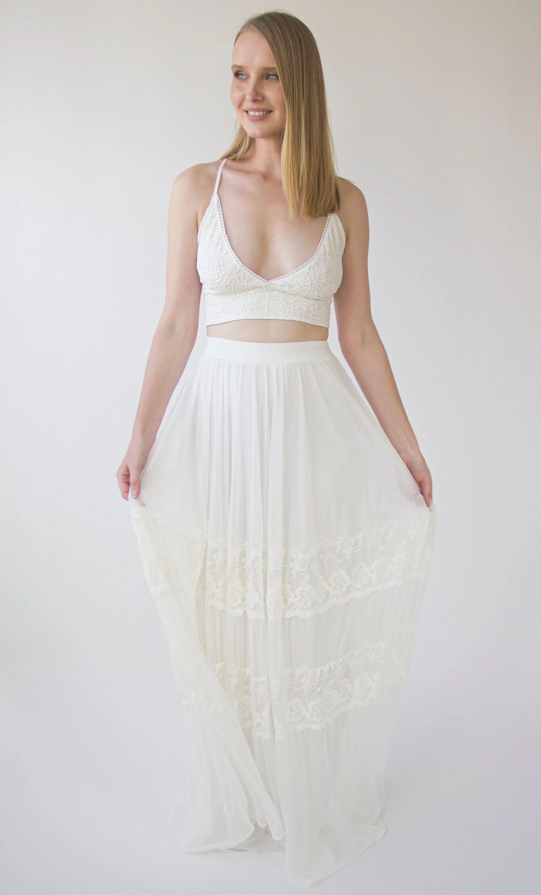 Two Piece top and skirt #1387