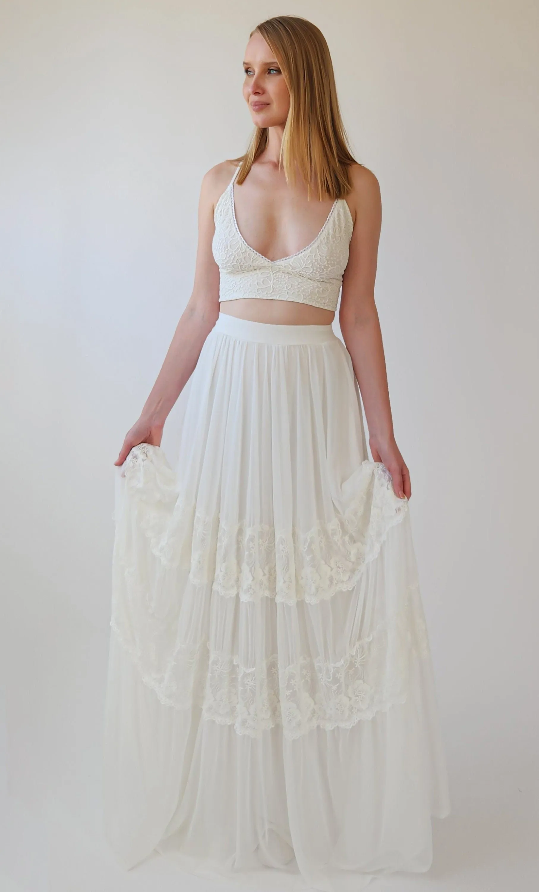 Two Piece top and skirt #1387