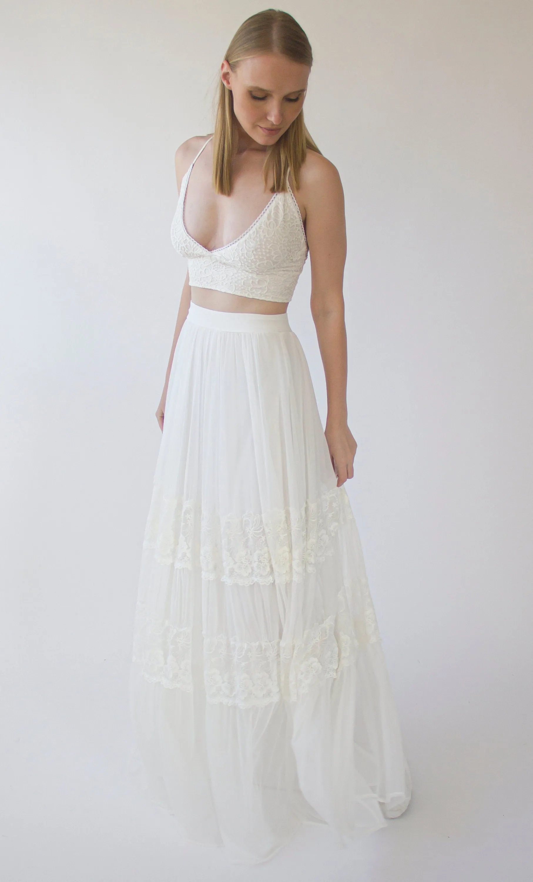 Two Piece top and skirt #1387