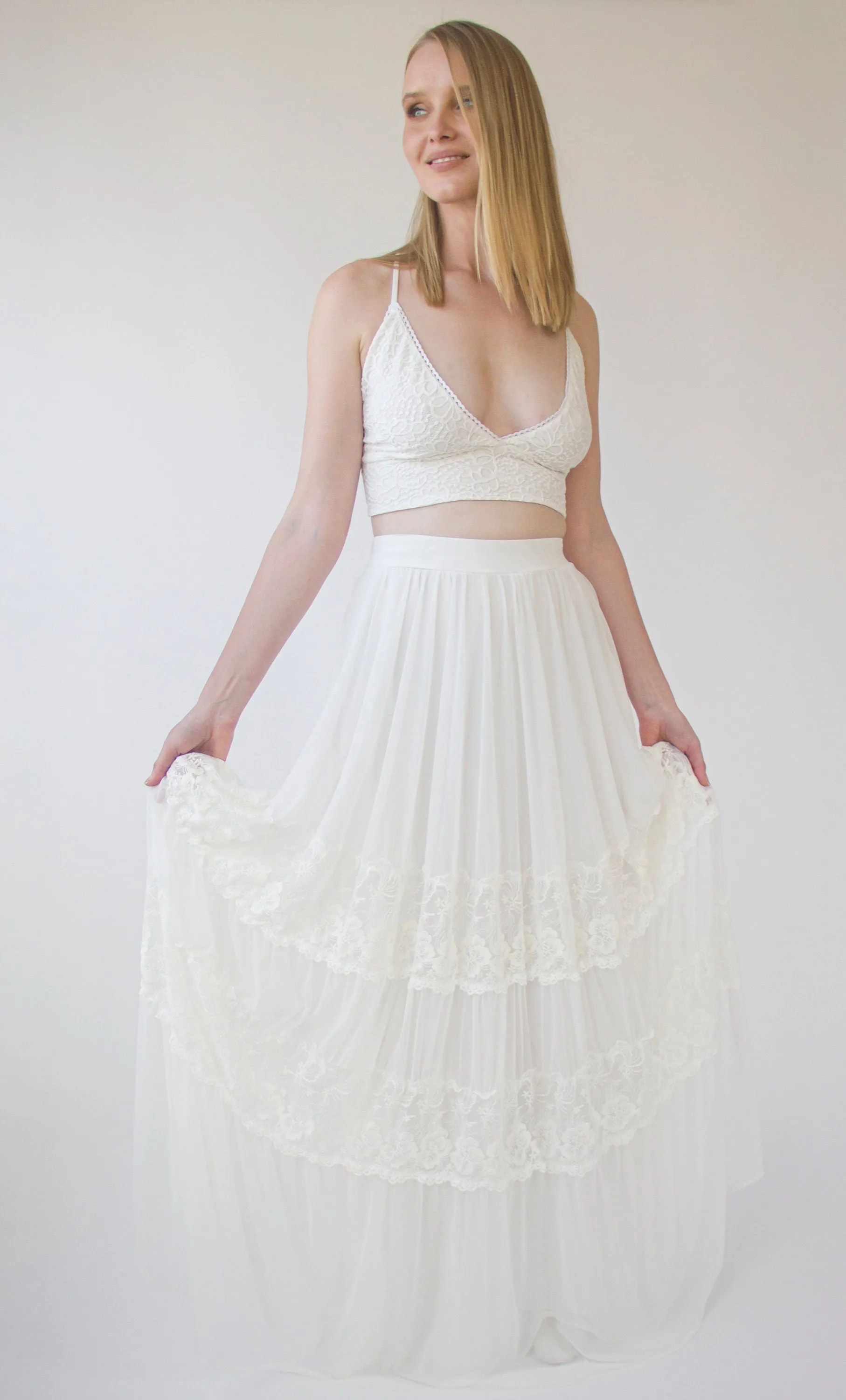 Two Piece top and skirt #1387